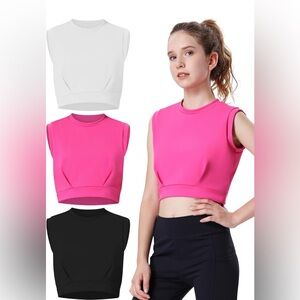 Stylish Women's Crop Top in Vibrant Pink, Classic White, and Sleek Black
